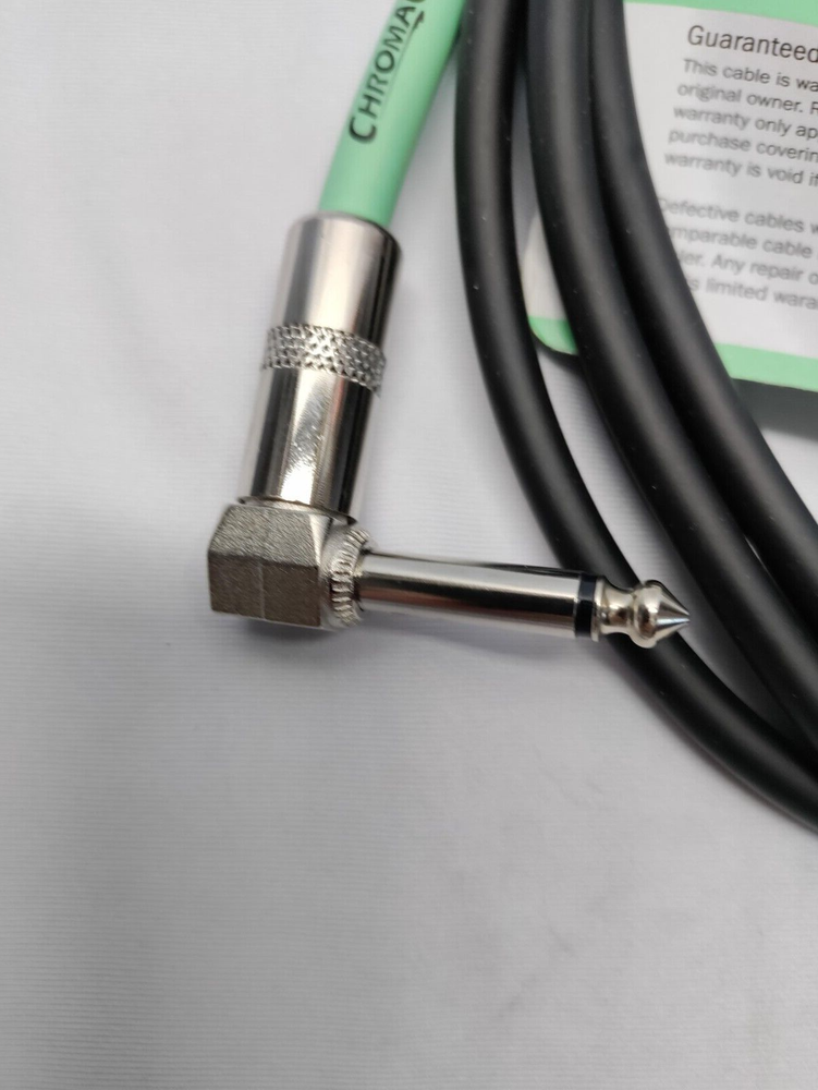ChromaCast Pro Series 10’ Instrument Cable Angle/Angle Surf Green