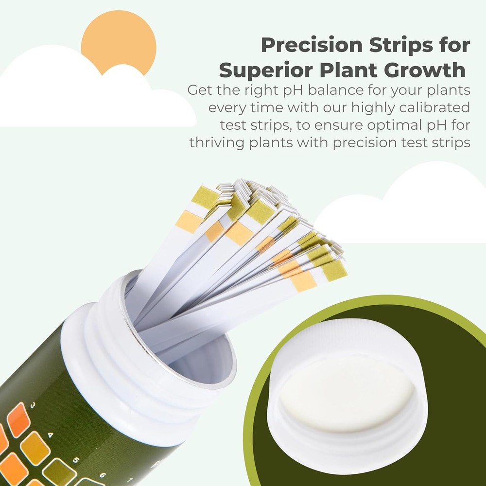 100 Strip Soil Ph Test Kit - Complete Ph Test Checker - Professional Tester for