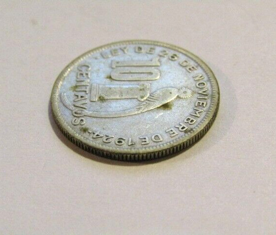 Guatemala 1936 10 Centavos Silver Coin
