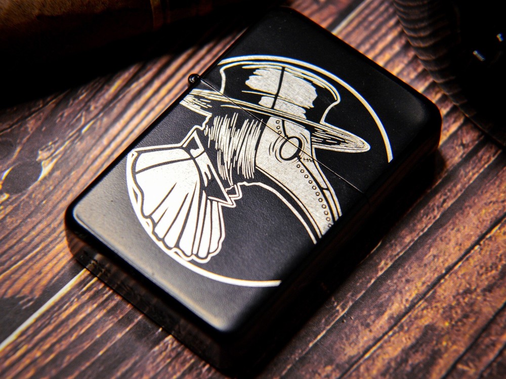 Plague Doctor Engraved Lighter