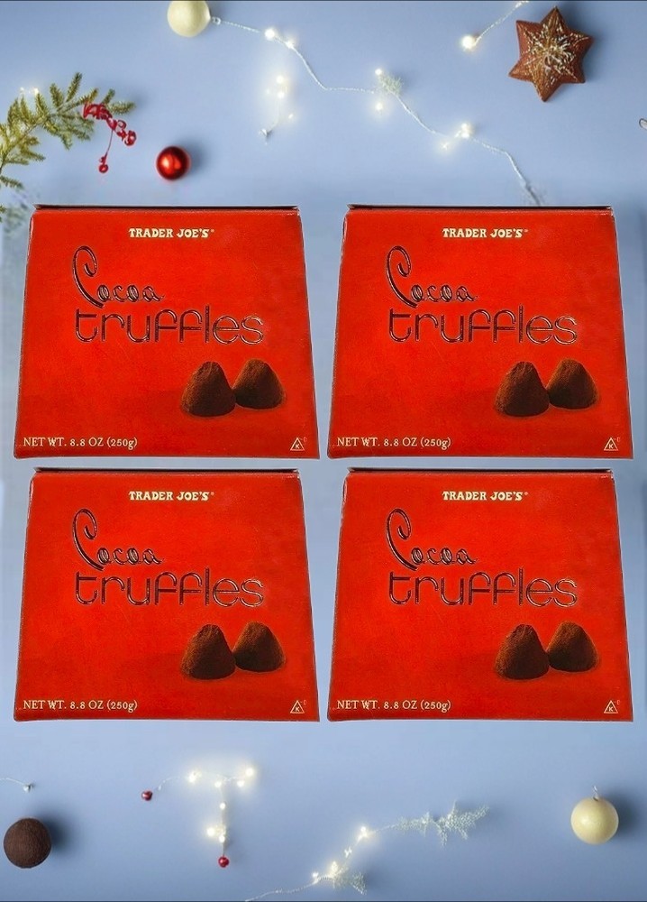 4 - TRADER JOE'S COCOA TRUFFLES  BOXES