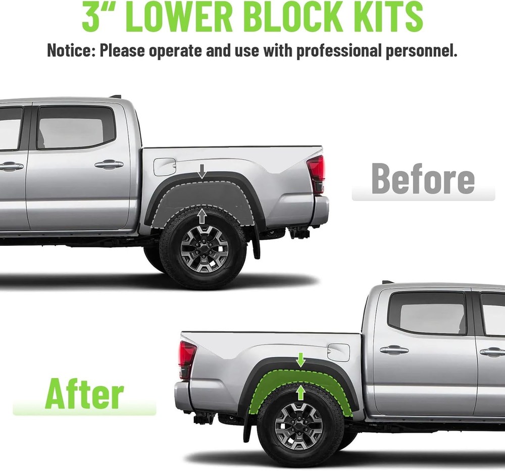 Universal Leaf Spring 3in Lowering Blocks Drop Block W/ U-Bolts & Hardware US