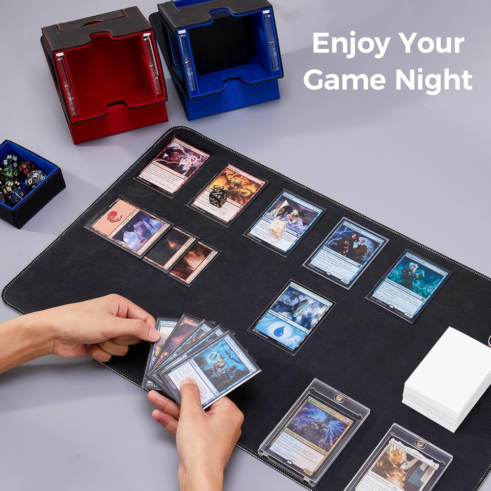MTG Commander Deck Box – Patented Design with Dual Display Windows, Fits 100 Dou