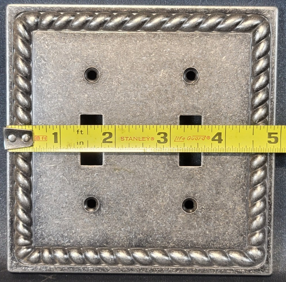 10 Metal Light Switch Plate Covers Rope Pattern