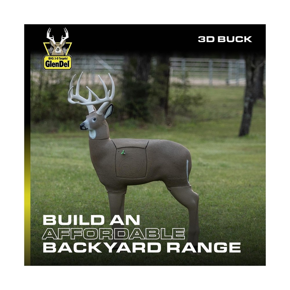 GLENDEL Buck 3D Archery Target with Replaceable Insert Core, GlenDel Buck w/4...