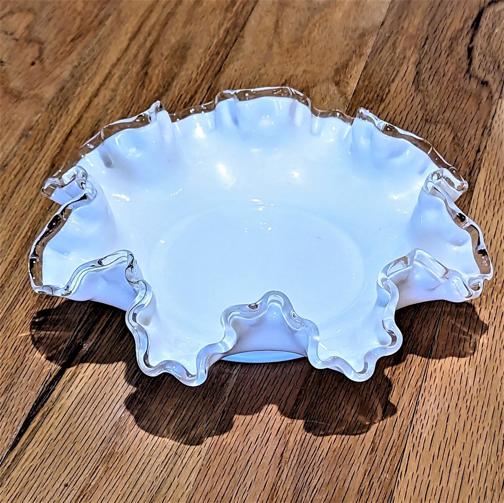Fenton White SilverCrest Bowl