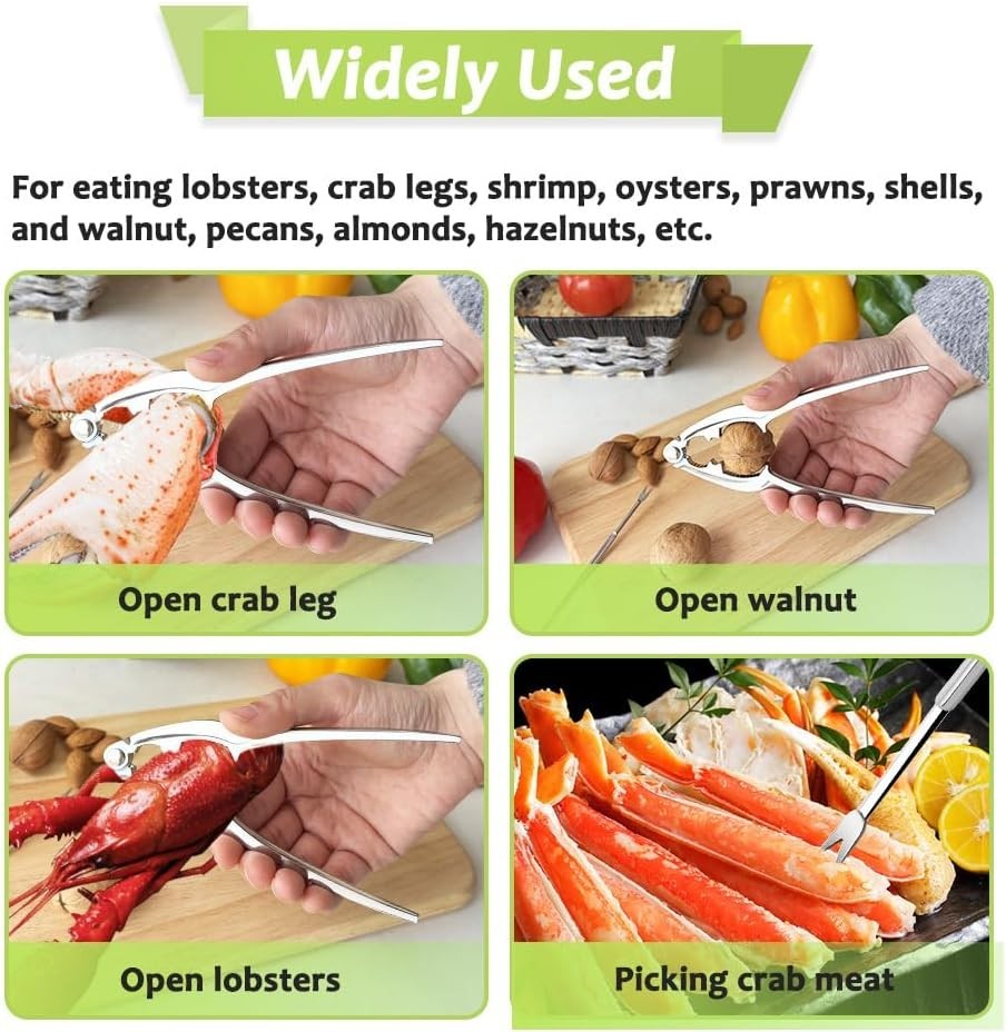 Professional Heavy Duty Lobster Cracker Set - 3 Piece Shellfish Tool Collection