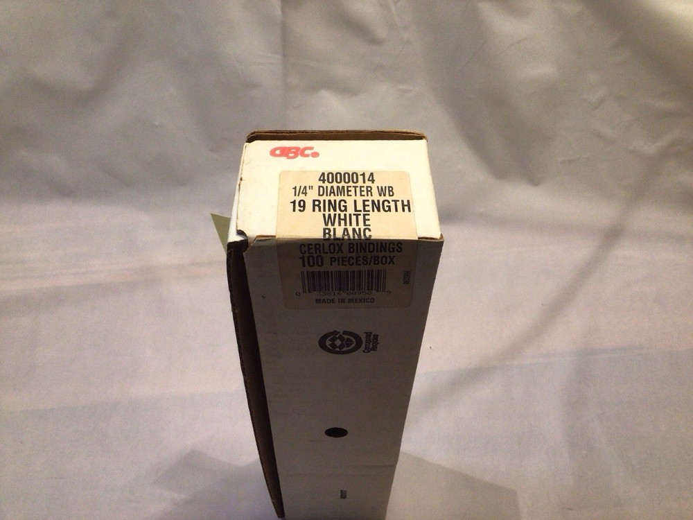 GBC Binding Spirals (Coils) 4000014 - 1/4" Diameter, White - Quantity 49