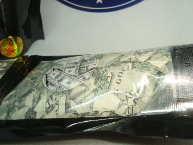 Vtg RARE RUFF Chunky Shredded Currency Money All $100 one-Hundred Dollar Notes B
