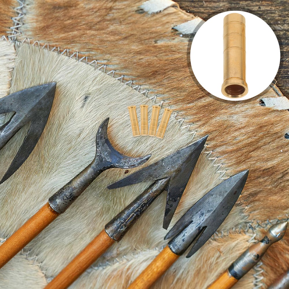 12 Pcs Arrow Connection Seat Inserts Points Brass Connector Archery