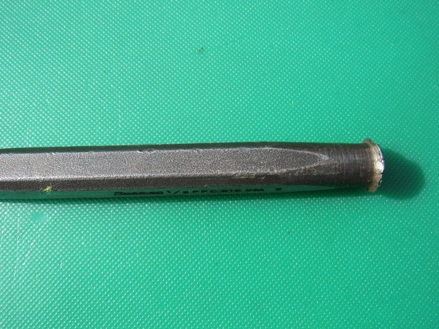 SNAP ON 1/2" PPC816 FLAT TIP CHISEL 6" LENGTH UNDERLINE LOGO PPC816A USED