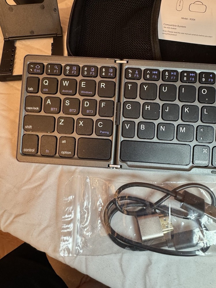 Foldable Bluetooth Keyboard & Mouse Set – Wireless Travel Combo for Laptop/Table