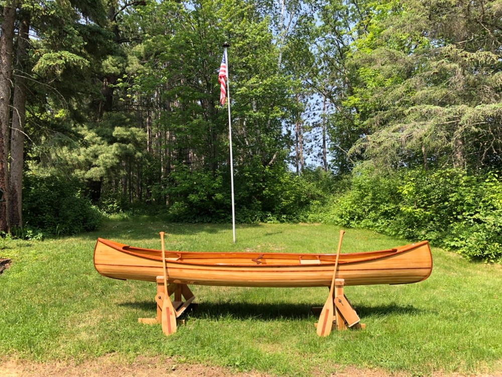 Cedar strip canoe