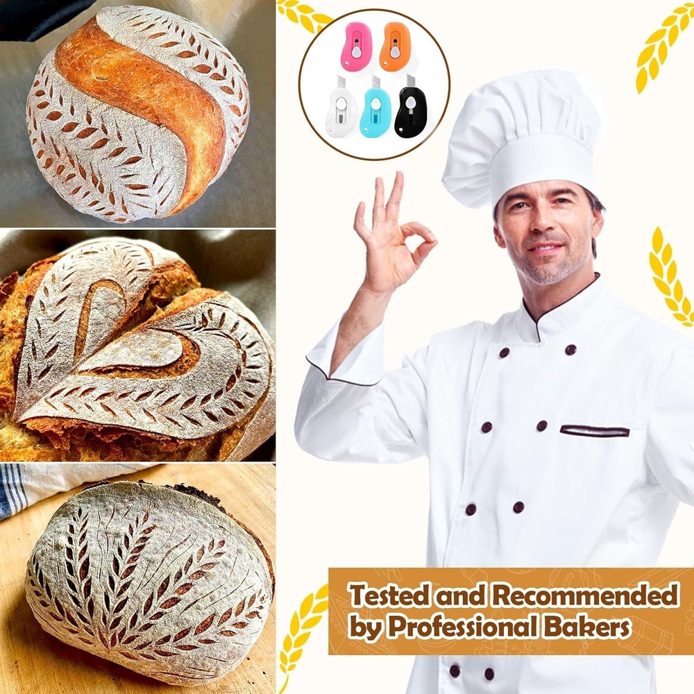Ultimate Sourdough Scoring Tools - 5 Durable Bread Lames with Patterns Booklet