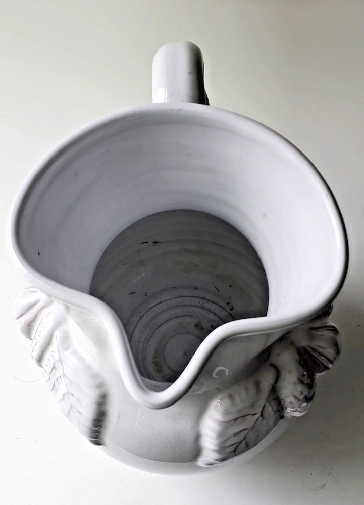 White Ceramic 8.25" Pitcher Made in Italy