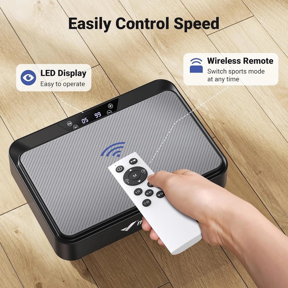 MERACH Vibration Machine Exercise Platform Remote Control Weight Energy