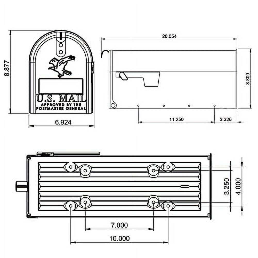 (2 pack) Architectural Mailboxes Elite Galvanized Steel, Medium, Post-Mount Mail