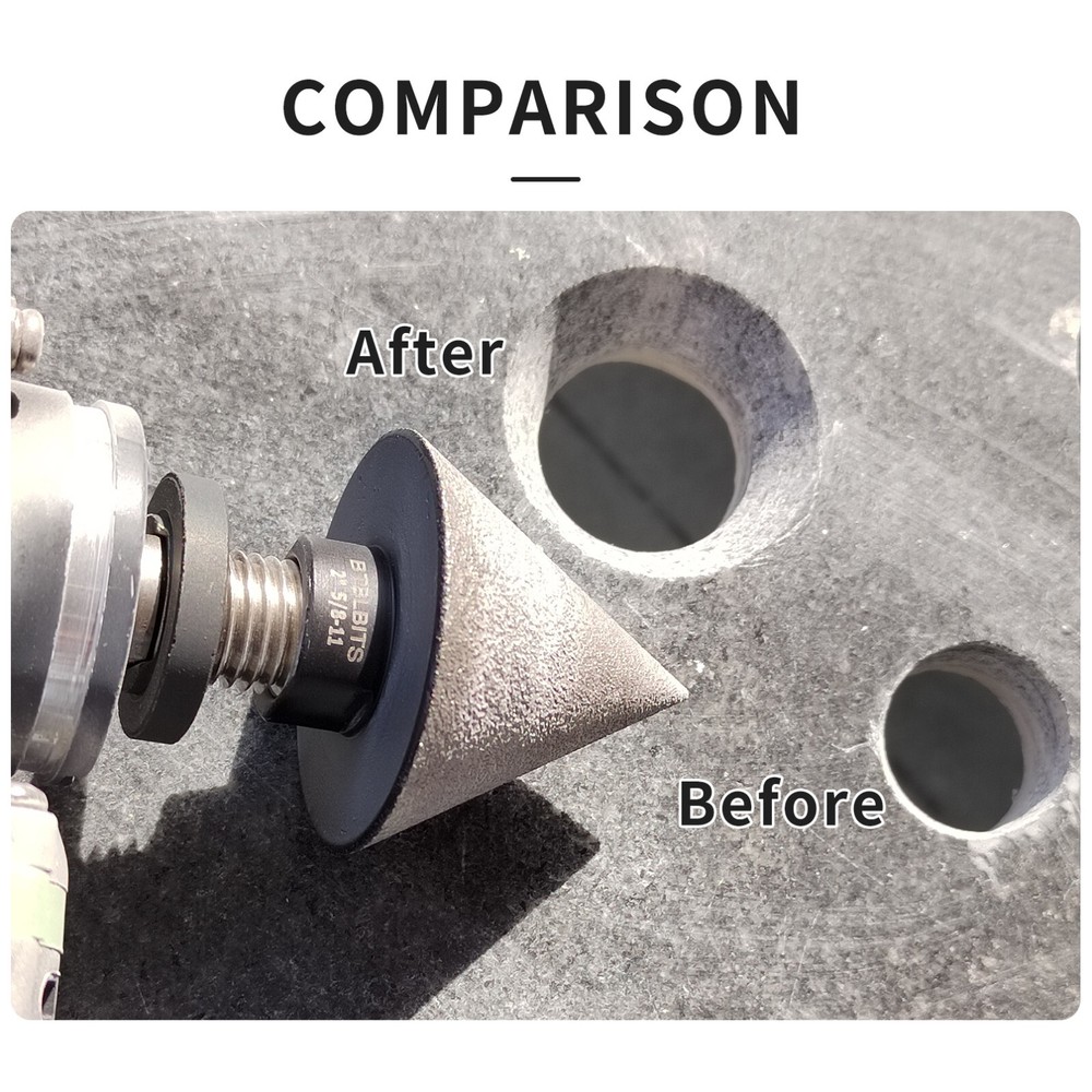 2" Diamond Beveling Chamfer Cone Milling Bit Tile with Hex Adapter Countersink