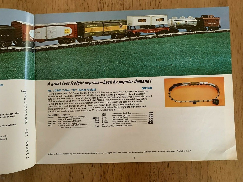 1966 Lionel Catalog