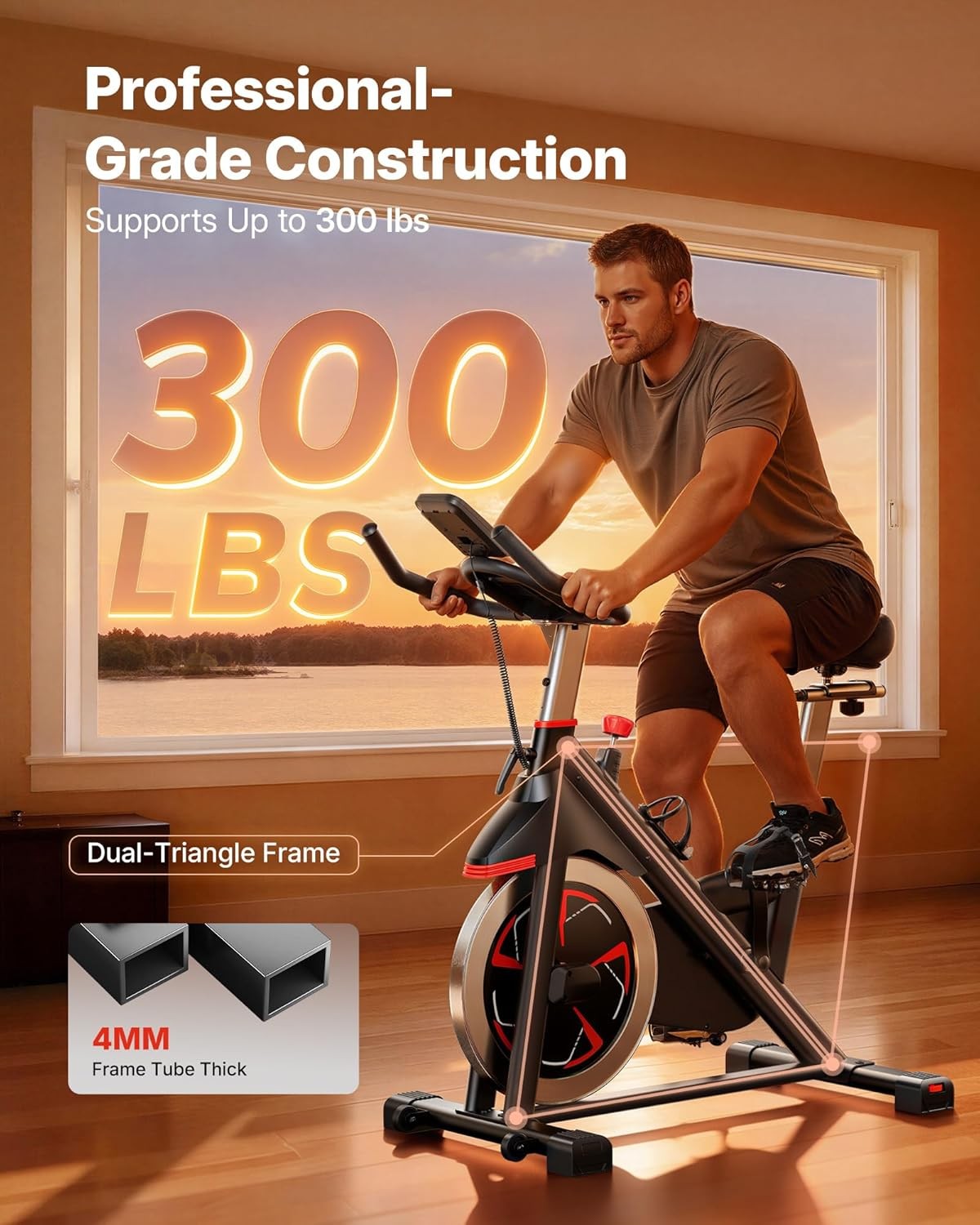 MERACH S38 Home Exercise Bike Quiet Stationary Fitness Bicycle Workout Fullbody