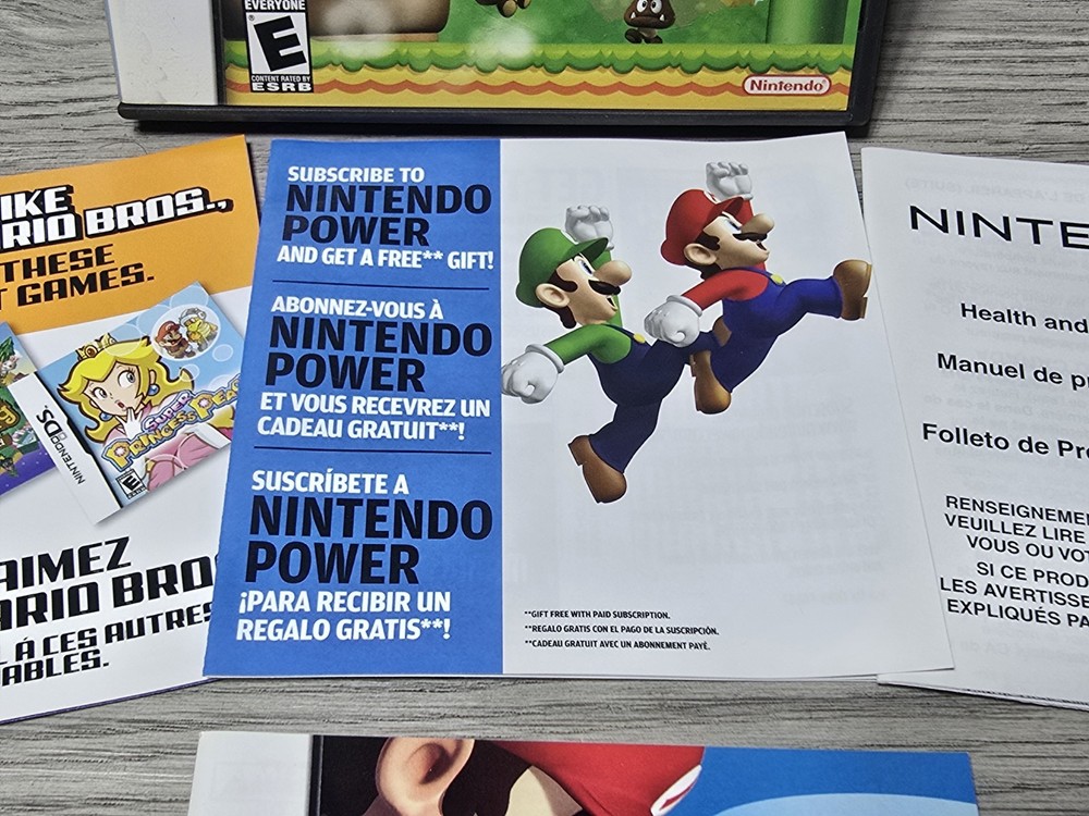 New Super Maro Bros Nintendo DS Case & Instructions Only