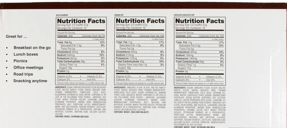 Otis Spunkmeyer Variety Assorted Muffins (TWO BOXES- 15 CT Each Pack- 30 Total}