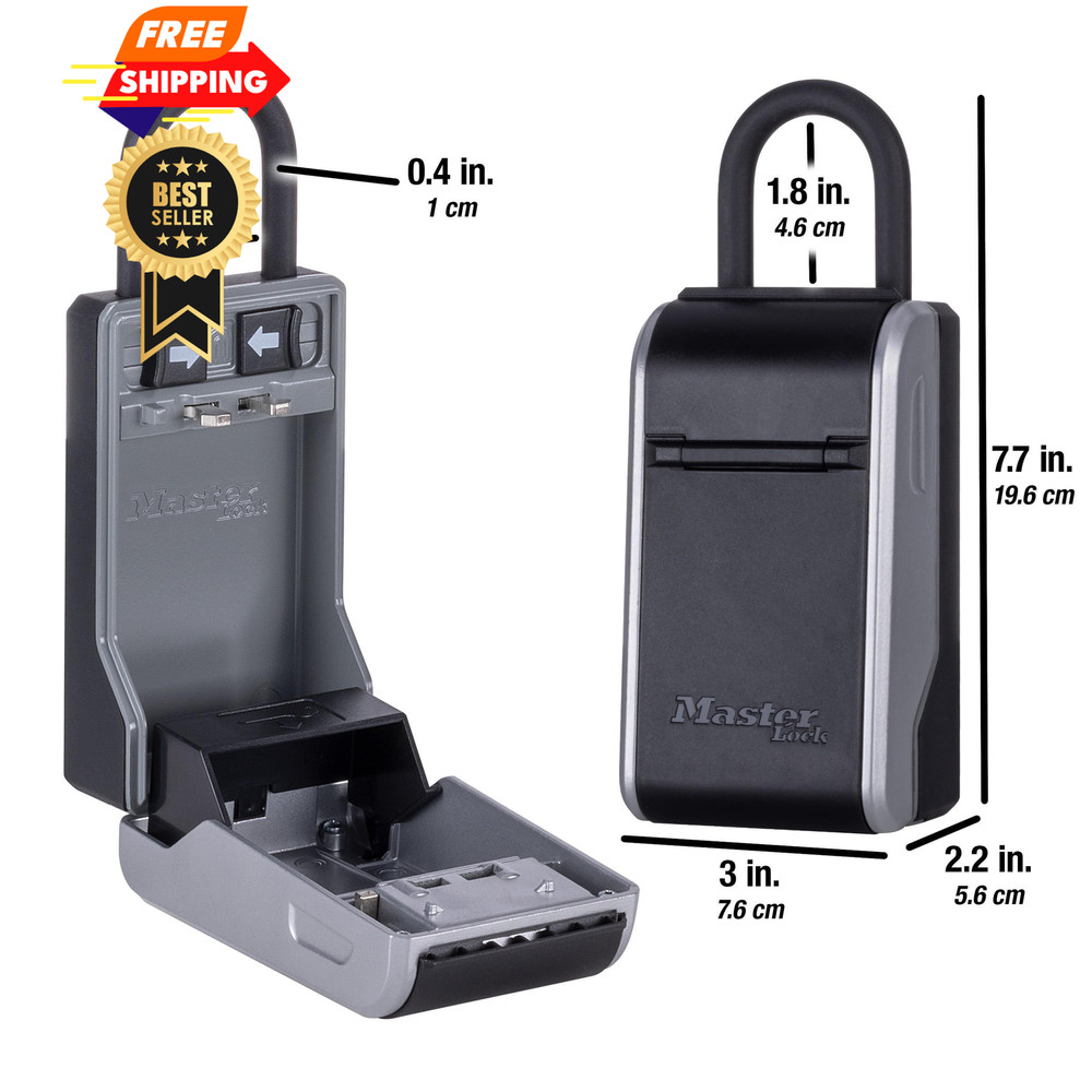 Master Lock High Capacity Key Lockbox, Combination Dial, 1 Pack, Black