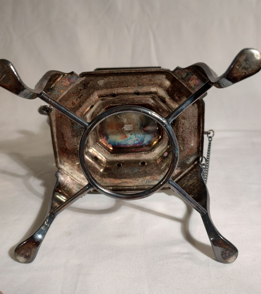 Antique Sheffield England Silverplate Tilting Kettle E.P.N.S. with stand