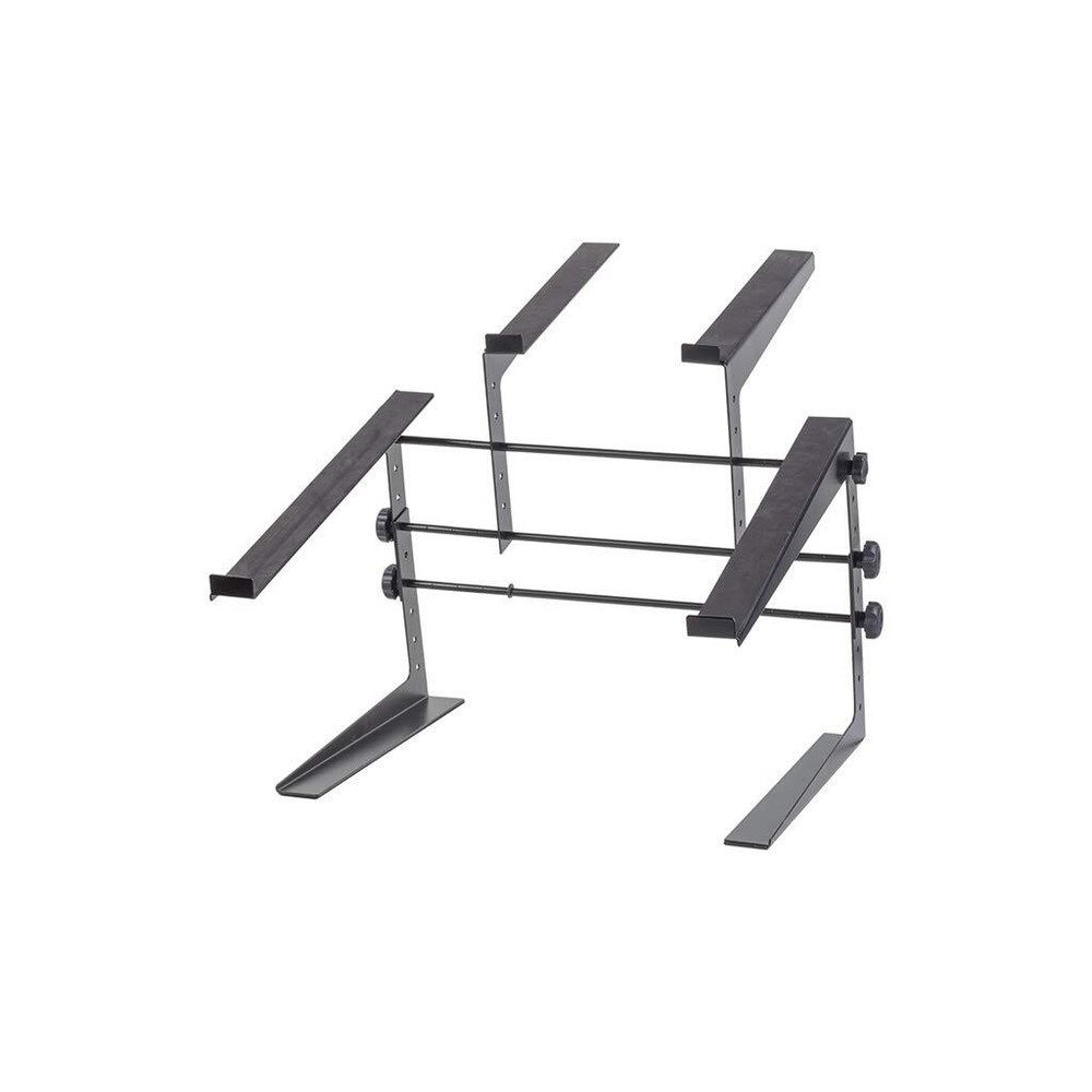 Headliner Covina Portable Dual DJ Controller Stand; Adjustable-Durable DJ Stand