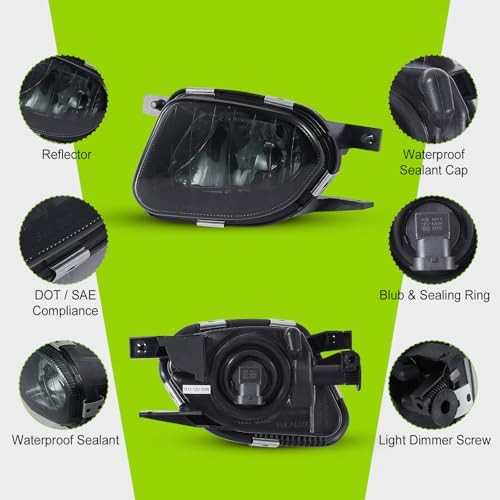 Fog Lights for Mercedes-Benz E280 E300 E320 E350 E500 E550 E55 AMG All Smoke