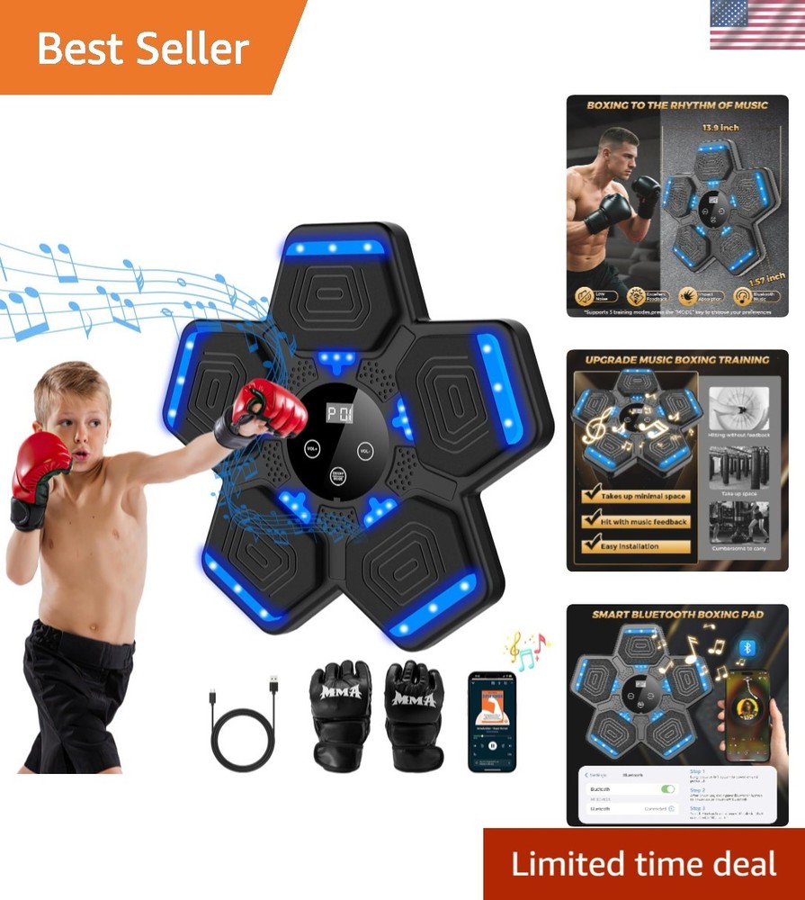 Compact Multi-Function Boxing Machine for All Skill Levels - Music Enabled