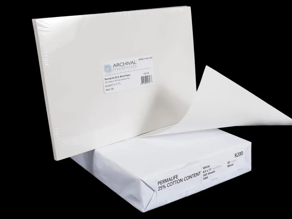 Permalife 20lb Bond Paper A4 8-1/4 x 11-3/4 – Archival Acid-Free Paper (100 Pack