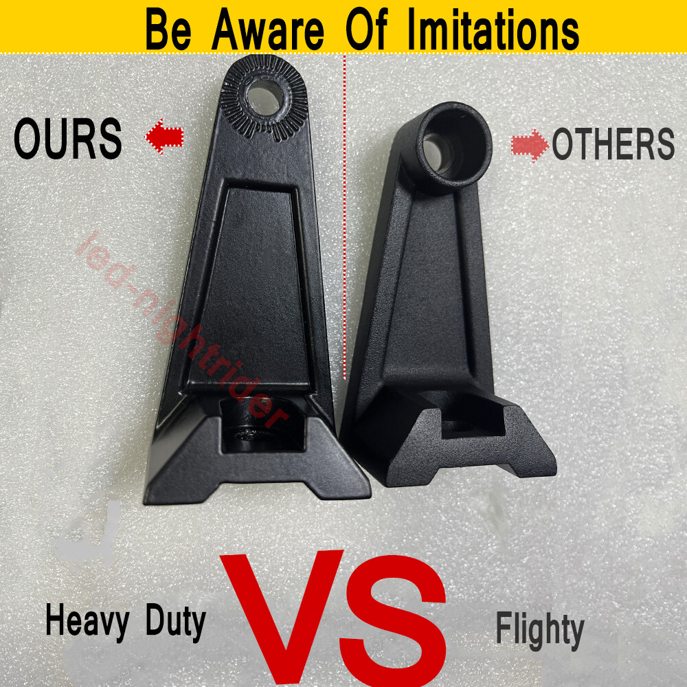 2x LED Light Bar Mounting Brackets 360° Side Rotating Al Alloy Holder Universal