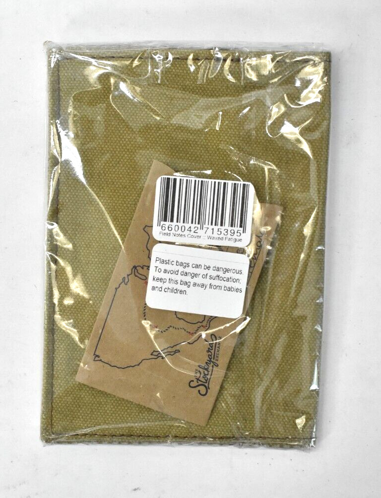 Hide & Drink Waxed Canvas Field Notes Cover Wallet Case 3.5" x 5.5" Army Green