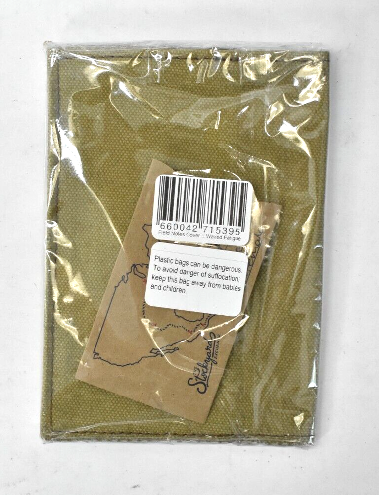 Hide & Drink Waxed Canvas Field Notes Cover Wallet Case 3.5" x 5.5" Army Green