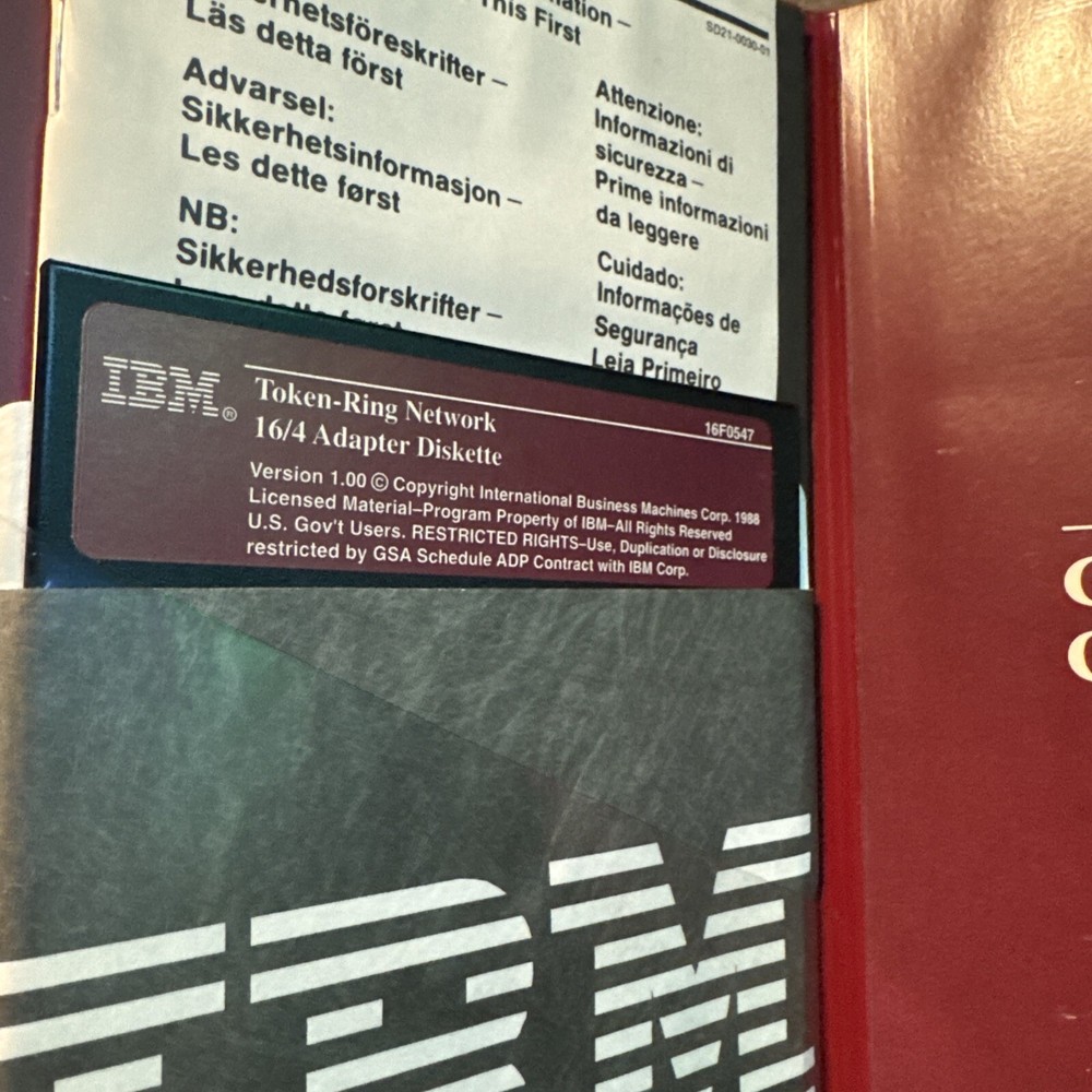 IBM TOKEN-RING NETWORK 16/4 ADAPTER HARDWARE LIBRARY GUIDE TO OPERATIONS (3)