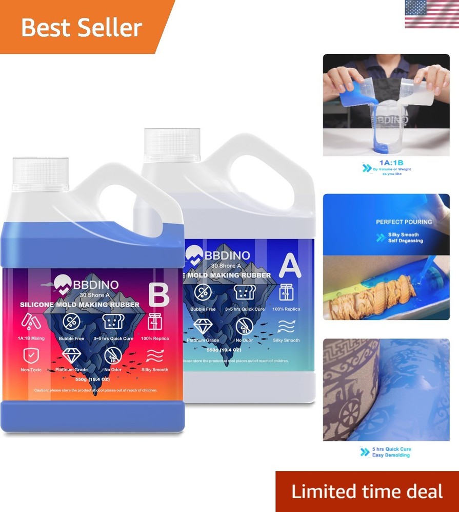 Sapphire Blue Silicone Mold Making Kit with Tool Set – Safe & Easy Use