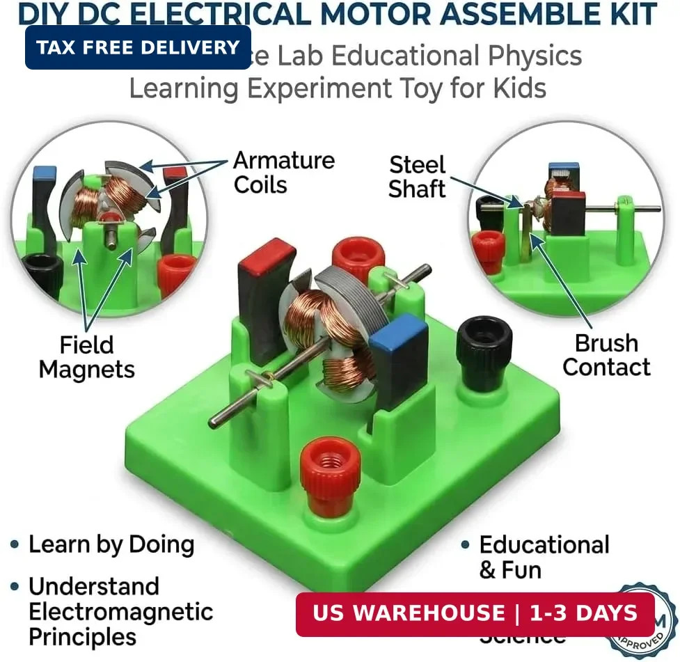DIY DC Electrical Motor Assemble KIT - STEM Science Lab Educational Physics Lear