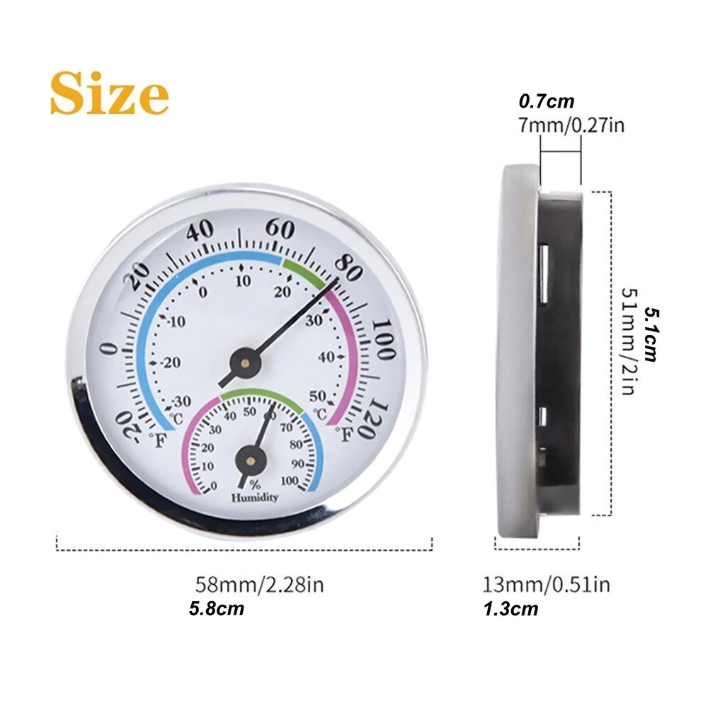 Workshop and Garage Use Thermometer Hygrometer 2pcs with Temperature Display