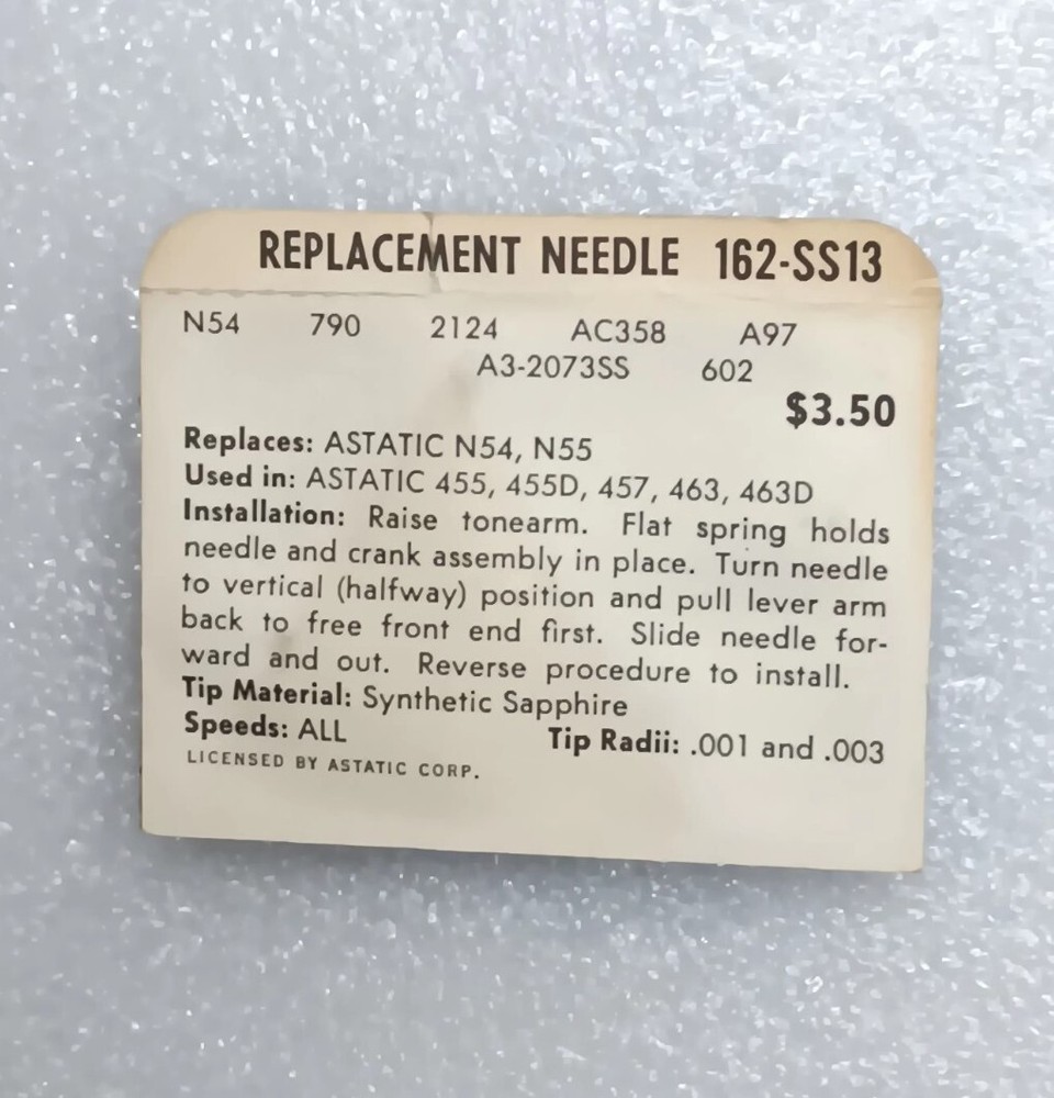 162-SS13 Superb Synthetic Sapphire Needle