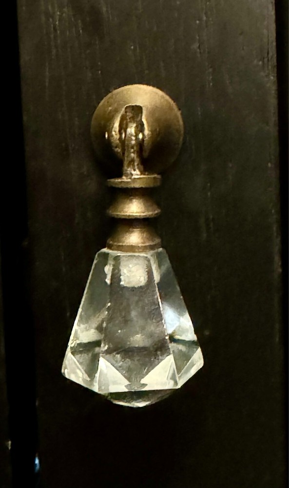 Brass Drawer Pull Handle Teardrop Glass Diamond Crystal Cabinet Knobs Hardware