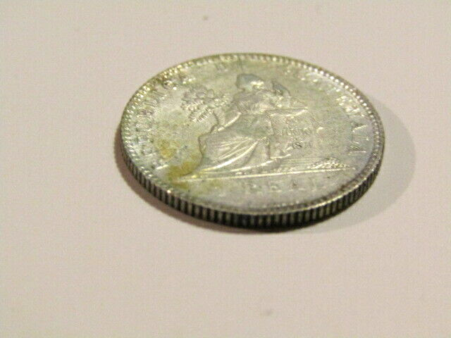Guatemala 1899 1 Real Silver Coin