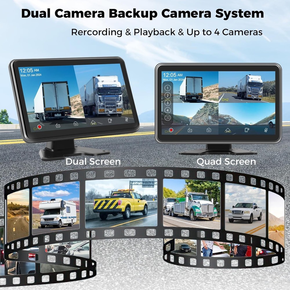 10 Inch RV Backup Camera System with CarPlay