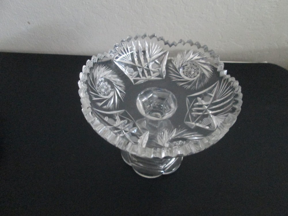 American Brilliant Cut Glass Compote