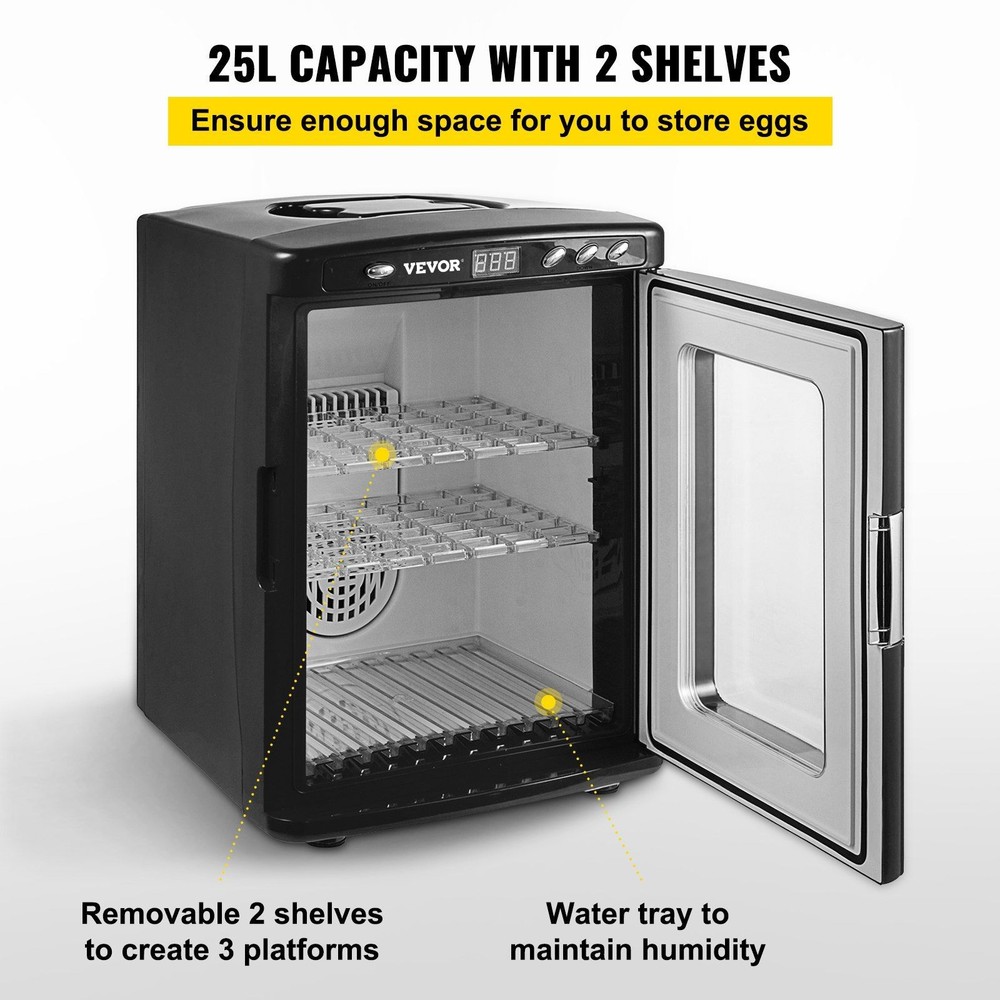 25L Multi Shelf Incubator Designed for Maximum Egg Storage Efficiency