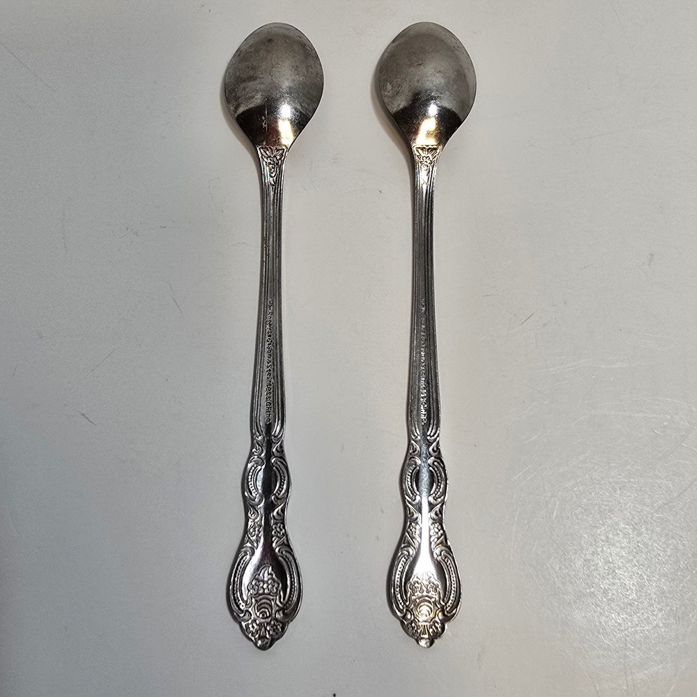 Wm. Rogers & Son Stainless Silverware Glacon Pattern "INS595" Iced Teaspoon