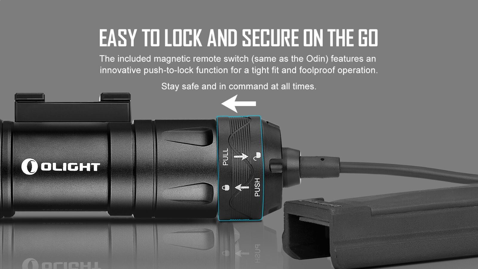 Olight Odin Mini Desert Tan 1250 Lumen Rechargeable Rail Mount Flashlight Kit