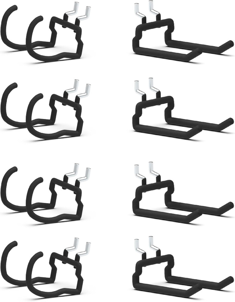 Pegboard Drill Holder, Peg Board Tool Utility Hooks, 8 Pack Heavy Duty Pegboard