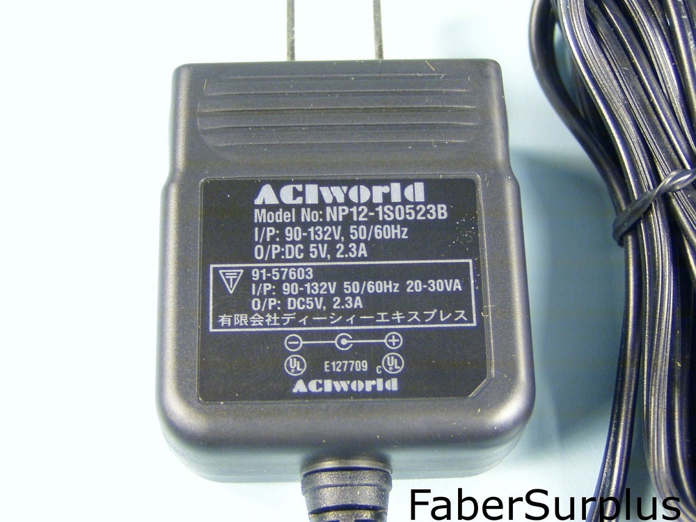 5 Volt 2.3 Amp DC WALL ADAPTER CHARGER - REGULATED