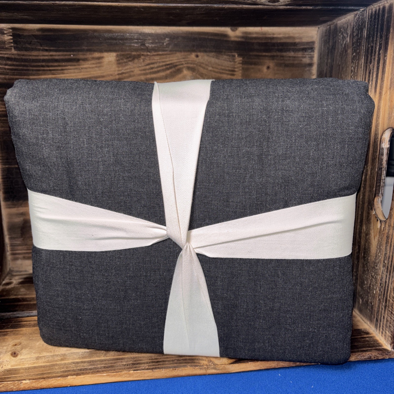 Casaluna King Duvet Set Black/Dark Gray Cotton95%/ Cashmere5% New